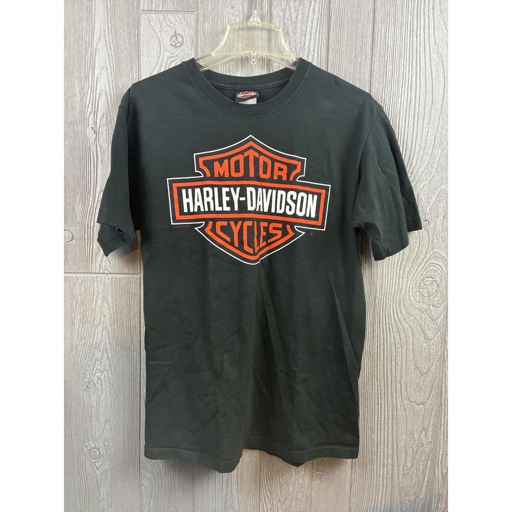 Vintage Harley Davidson Cruisin Coast Wilmington NC T Shirt USA Made M Black